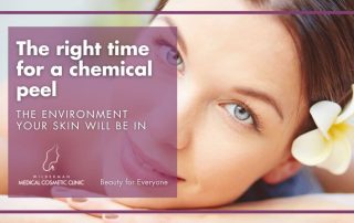 The right time for a chemical peel: the environment your skin will be in