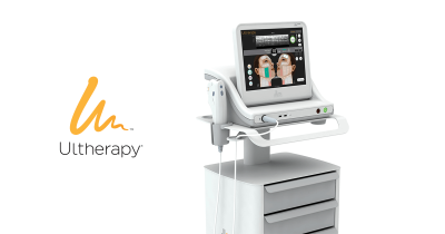 Image of Ultherapy machine and Logo of the Brand