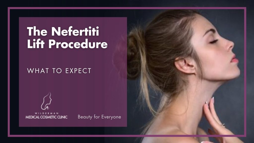 The Nefertiti Lift Procedure: What to Expect - Image of a woman touching her neck