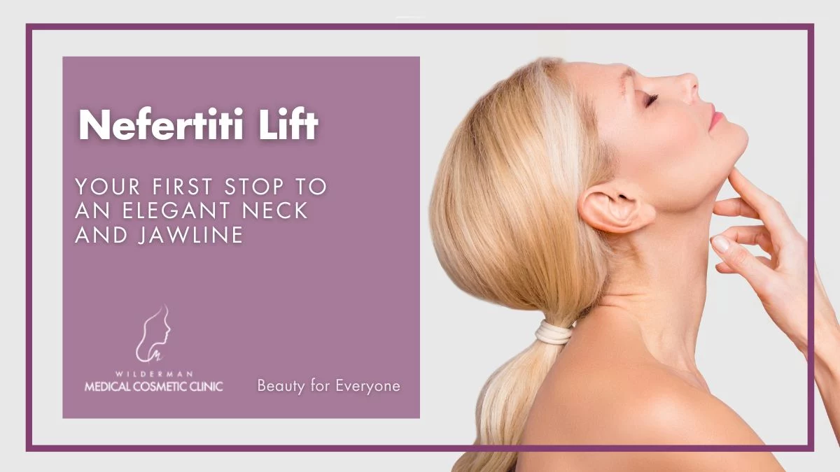 Your first stop to an elegant neck and jawline - Woman illustration touching her neck and jawline