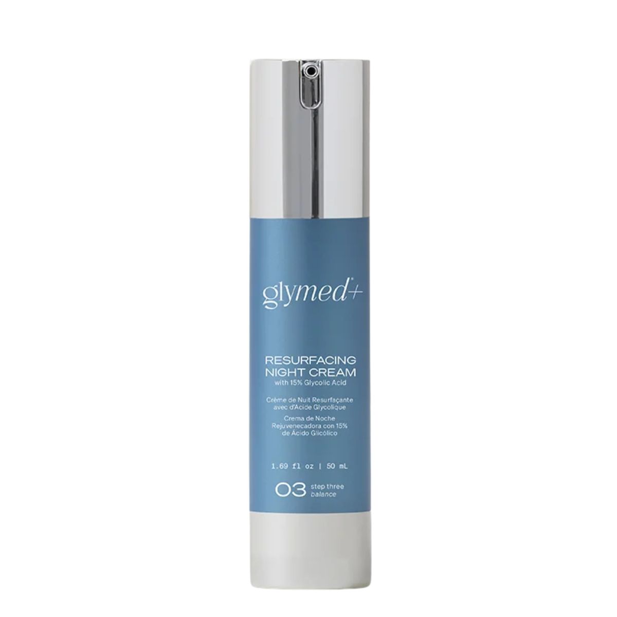 Glymed+ Resurfacing Night Cream with 15% Glycolic Acid - Product Bottle -