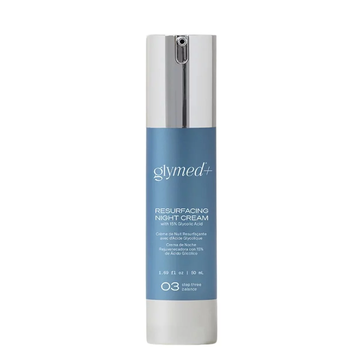 Glymed+ Resurfacing Night Cream with 15% Glycolic Acid - Product Bottle -