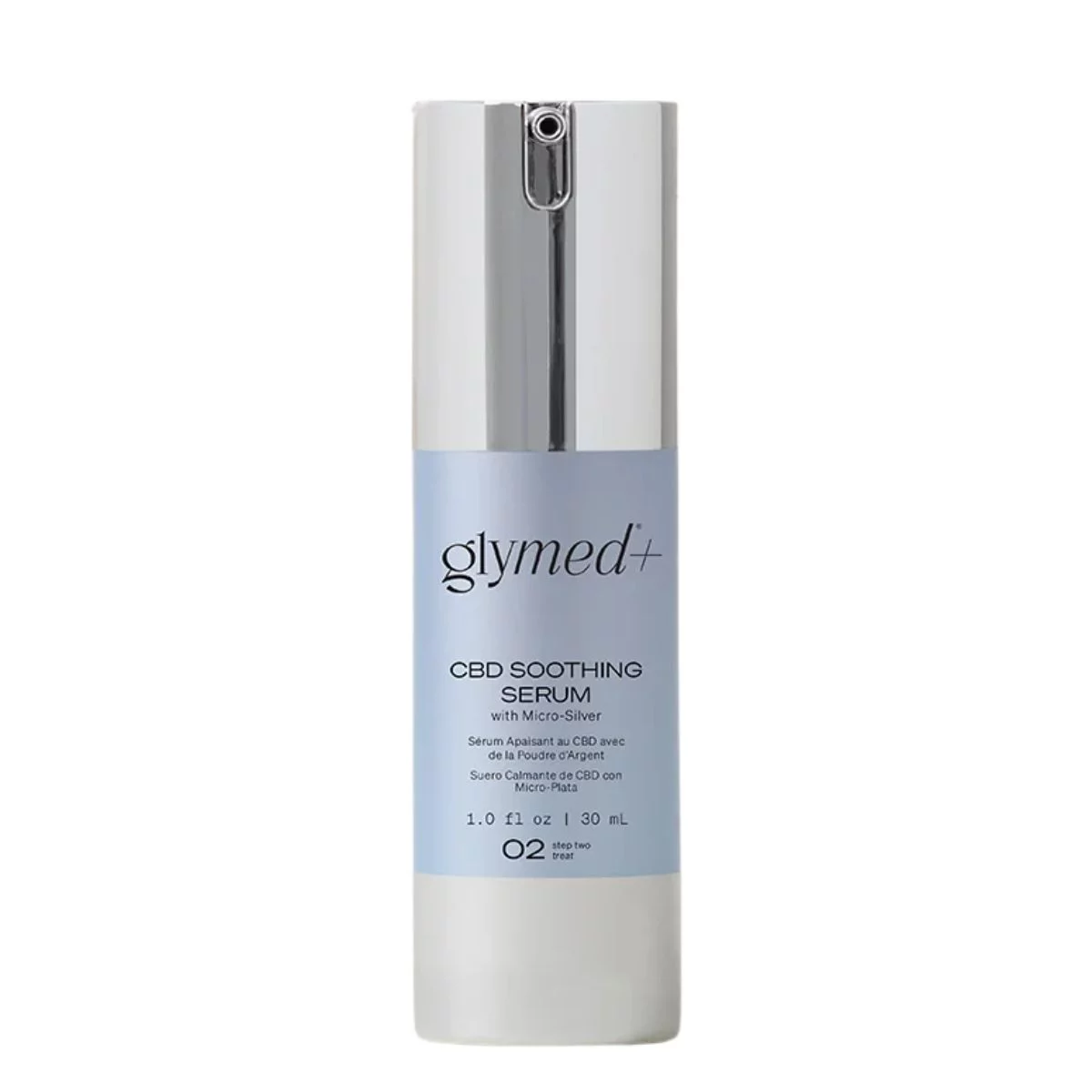 Glymed+ CBD Soothing Serum with Micro Silver - Product Bottle -